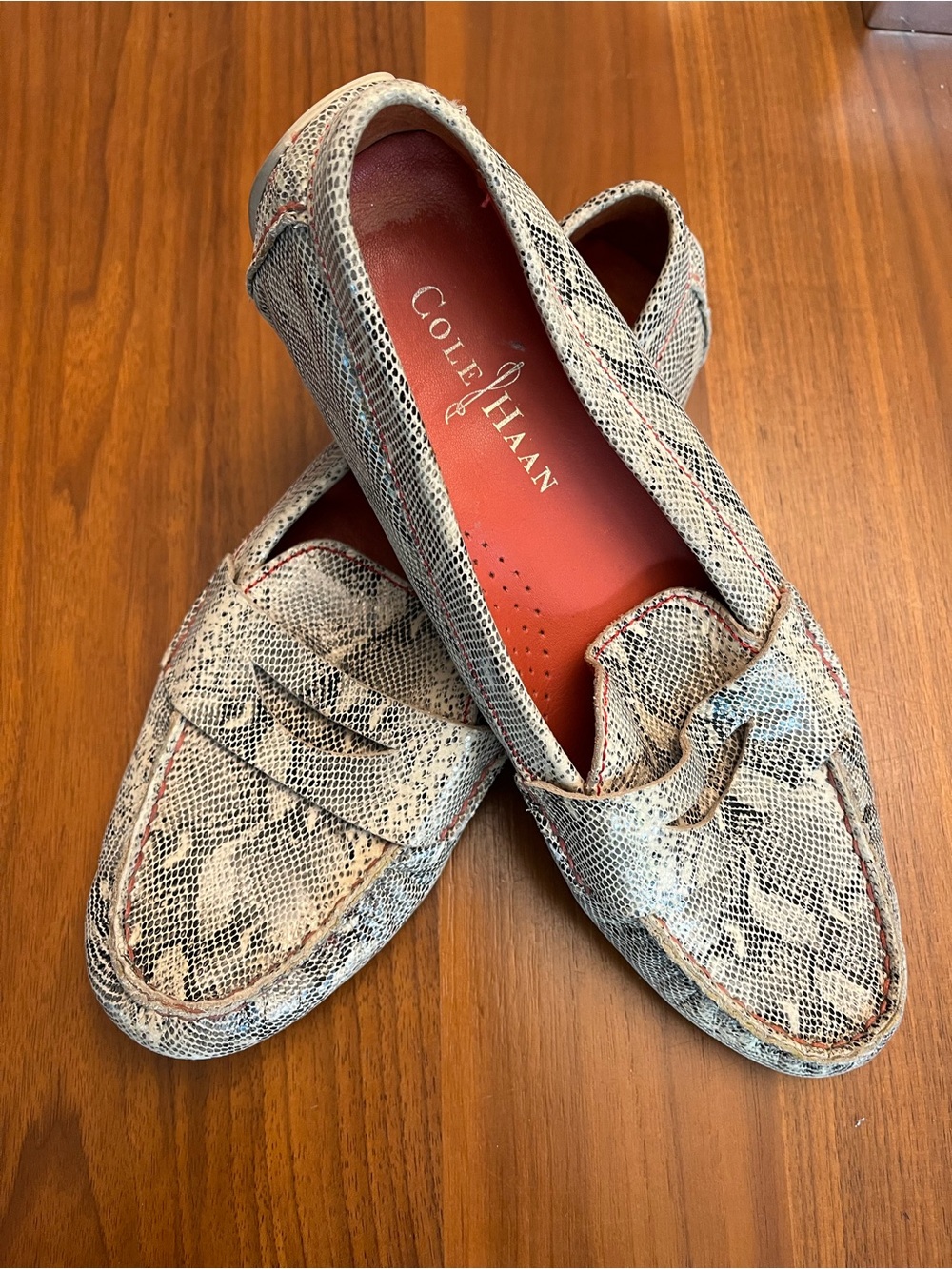 Cole Haan Snake-Print Loafers 7